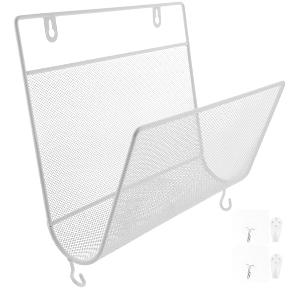 Gong Wall-Mounted Magazine Rack Metal Magazine Newspaper Holder Rack File Newspaper Organizer