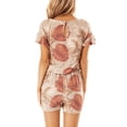 thumbnail image 4 of Mode Femmes Été en Vrac Imprimé Floral Noeud Sangle Courte Jumpsuit Rompers, 4 of 8