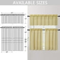 thumbnail image 6 of Haperlare 26"W x 45"L Tier Curtains for Living Room Linen Blend Blackout Small Window Curtains for Kitchen Dining Room, Yellow, 2 Panels, 6 of 6