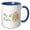 Blue/White, variant on 3drose, Cute Egg with Text of My First Easter, 11oz Magic Transforming Mug