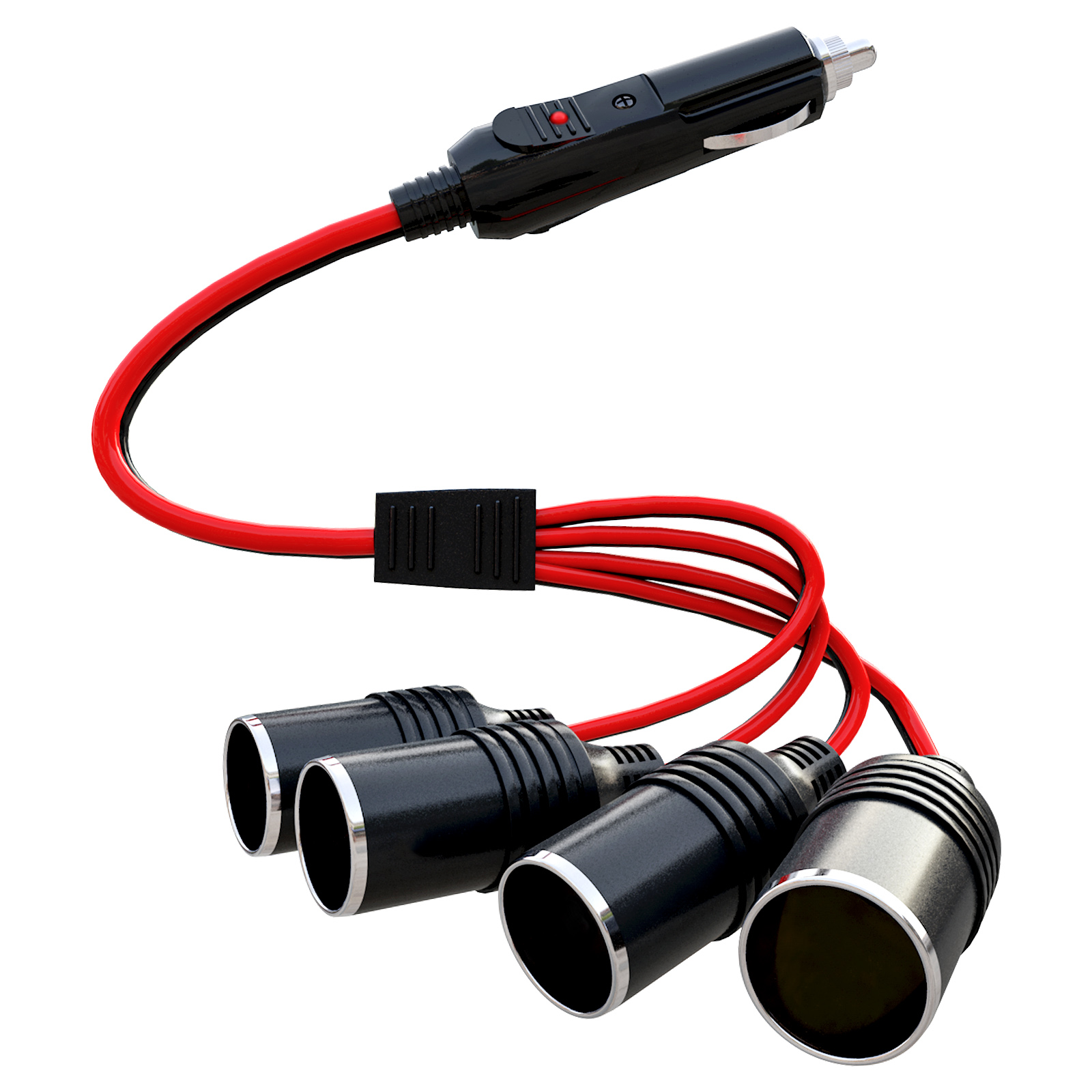 ELECTCHN Car Cigarette Lighter Splitter 1 to 4 12V 24V Power Charger 4