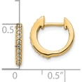 thumbnail image 4 of 10K Yellow Gold Diamond Hinged Hoop Earrings (Width 11) (Length 12) - Jbsp, 4 of 5