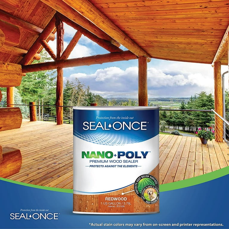 Seal-Once Nano+Poly Premium Wood Sealer in Redwood 