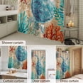 thumbnail image 6 of Shower Curtain Sea Turtle Bathroom Curtains with Hooks, Waterproof Fabric Nautical Anchor Coral Vintage Marine Life Bath Shower Curtains Set for Bathroom Bathtubs Decor 36x72 Inch, 6 of 9