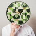 thumbnail image 6 of Yayeee Wall Clock Battery Operated 11.9" Silent Quartz Non-Ticking for Living Room Decor, Green Circle, 6 of 8