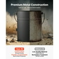 thumbnail image 3 of KFFKFF Metal Ash Bucket Set with Lid, Shovel, Broom, and Gloves, 4-Gallon Capacity for Fireplace, Fire Pits, Wood Stoves, Suitable for Indoor and Outdoor Use, 3 of 9