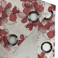 thumbnail image 5 of Ambesonne Floral Grommet Curtain, Birth of the Nature Design, 50" x 54", Ruby Pale Pink Cream, 5 of 6