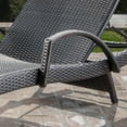 thumbnail image 4 of GDF Studio Olivia Outdoor Wicker Adjustable Chaise Lounge with Cushion, Multibrown and Blue, 4 of 9