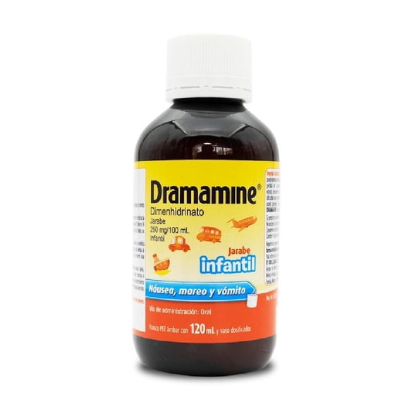 Dramamine Dimenhidrinato 250 mg / 100 ml infantil 120 ml jarabe