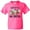 Neon Pink, variant on Promoted to Big Sister with Flowers Youth T-Shirt