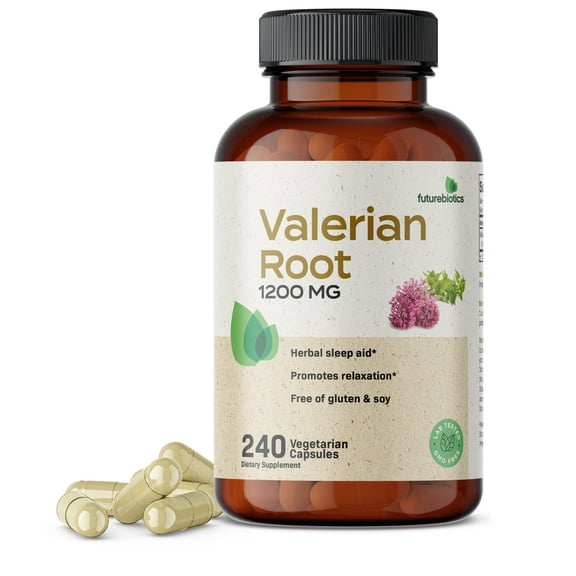 Futurebiotics Valerian Root 1200 MG Promotes Relaxation Non-GMO, 240 Vegetarian Capsules