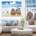thumbnail image 1 of Midday Moeraki Boulders - Seashore Photo Canvas Art Print, 1 of 3