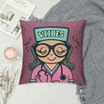 thumbnail image 2 of Nawypu  Cutel Funny Dancing Nurse and Flowers Nurse Vibes Retro Art - Pillow Cases, 2 of 5