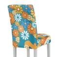thumbnail image 2 of Xoenoiee Hippie Daisy Print Dining Room Chair Covers Stretch Parsons Chair Slipcovers for Dining Room, Waterproof Kitchen Chair Protector Cover, Machine Washable, 1 Pack, 2 of 7
