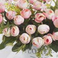 thumbnail image 4 of Ramo de flores artificiales para el hogar, oficina, escritorio, tela de seda, decoración floral falsa, ramo de capullos de rosa, rosa claro 3 piezas seitruly ZHF0580-01, 4 of 5
