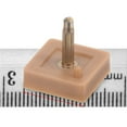 thumbnail image 5 of 3 Pairs TPU Kitten Heel Tips Shoes Replacement Tap for Women High Heels, 3mm Pin, 16mm Square Heel Caps, Beige, 5 of 7