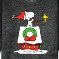 thumbnail image 3 of Peanuts - Snoopy & Woodstock House Sleigh - Men's Crew Neck Fleece Pullover, 3 of 6