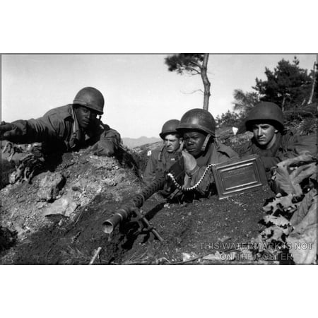 24"x36" Gallery Poster, M1919 Browning machine gun .30 cal Korean war