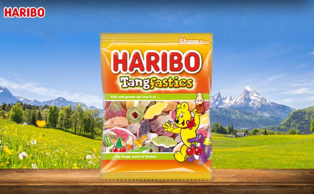 Haribo Tangfastics Sweet and Sour Gummy Candy 160g (Pack of 12)