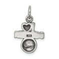 thumbnail image 3 of White Sterling Silver Charm Pendant Themed 17 mm 14, 3 of 3