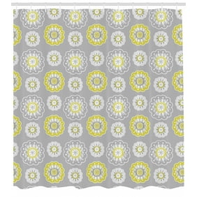Grey And Yellow Shower Curtain Light Grey Backdrop With Indian