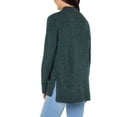 thumbnail image 3 of Well Worn Women's Mock Neck High Low Hem Cozy Soft Nep Yarn Sweater-Green / XL, 3 of 5