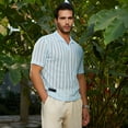 thumbnail image 5 of Duo-Striped Relaxed Polo T-Shirt, 5 of 8