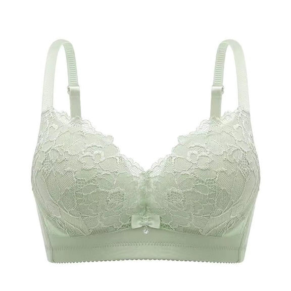 Blmnix Lace Bra Bra for Women Push Up Bra No Underwire Bralettes Green Standard Straps Bralette Wireless Bras for Women