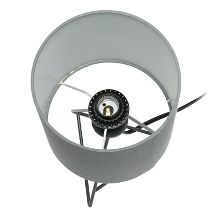 Simple Designs - Down to the Wire Table Lamp with Fabric Shade - Gray/Gray