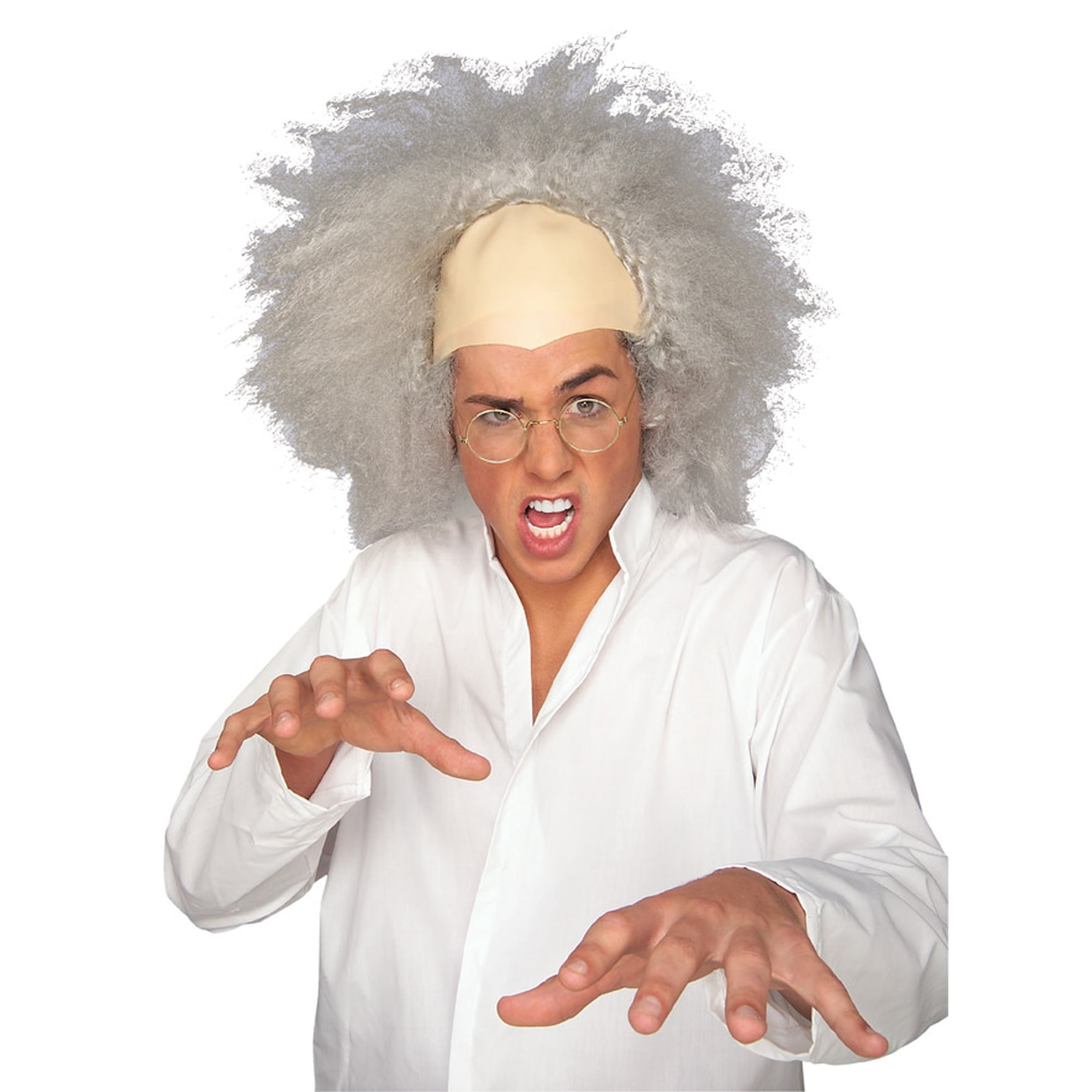Grey Mad Scientist Wig Einstein Adult Men's Halloween Frizzy Costume  Accessory | Walmart Canada