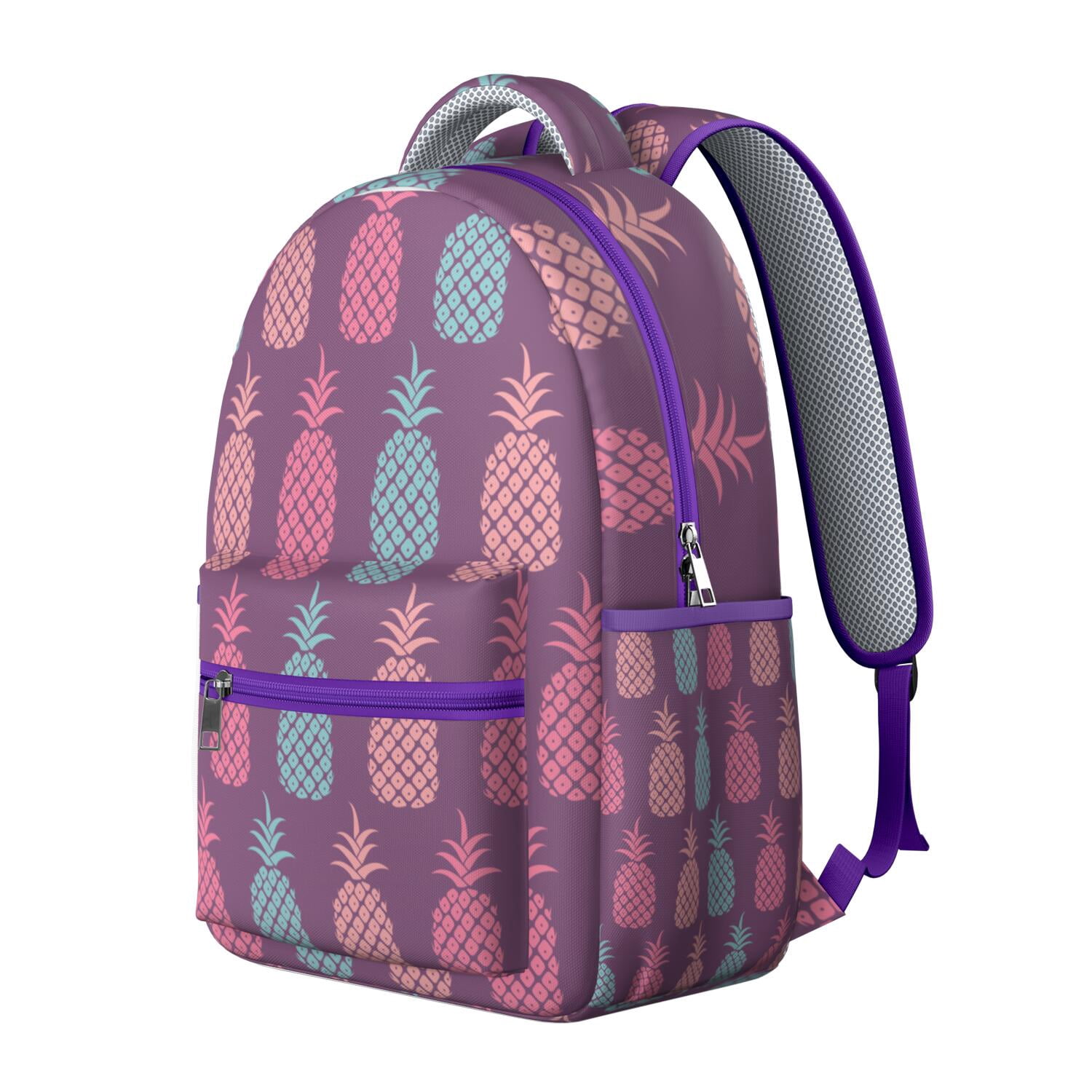 Pineapple Themed Travel Backpack – Stylish & Roomy for School & Weekend Trips, Durable Material, Comfortable Straps, Great Gift for Students