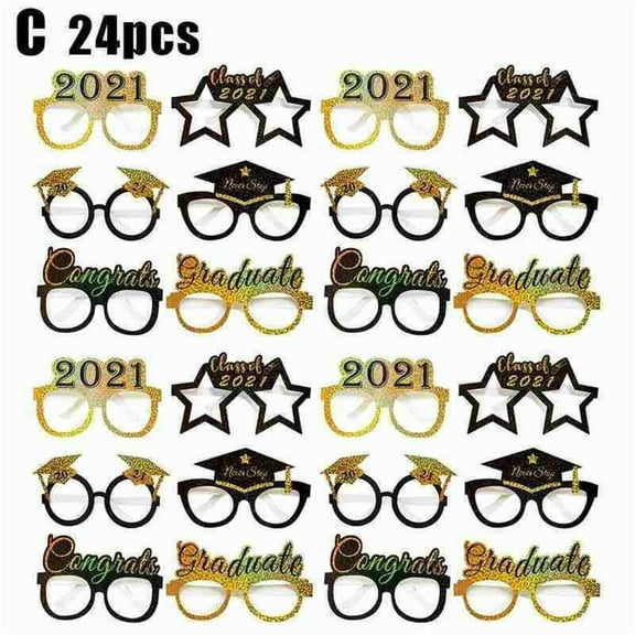 tumgatte 2021 Graduation Paper Glasses Photo Frame Party Photo Props Supplies Christmas