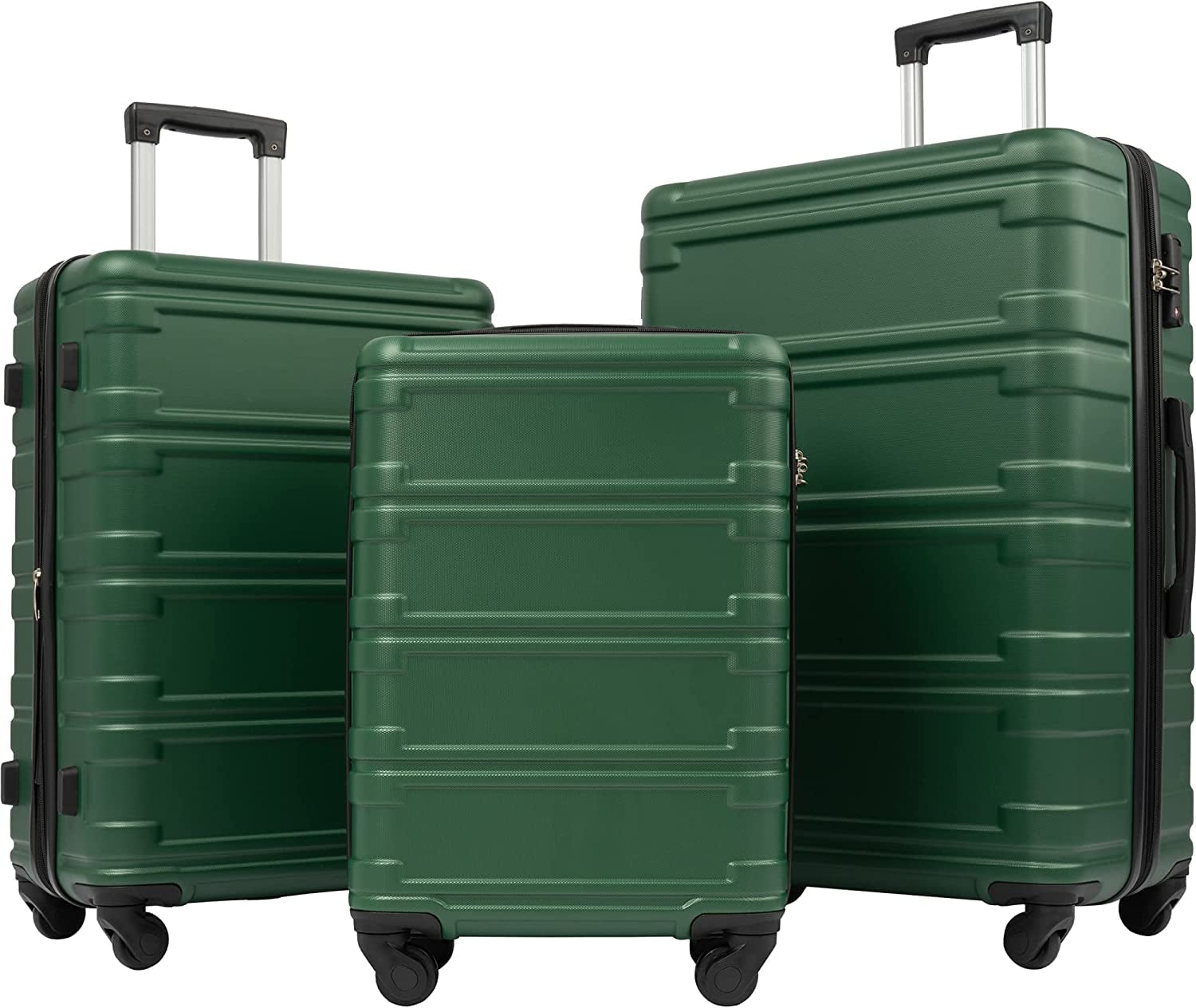3 Piece Lightweight Spinner Suitcase Set Merax Expandable Luggage Sets with TSA Locks 
