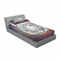 thumbnail image 3 of Animal Bedding Set with Sheet & Covers, Wildlife Theme Modern Image of a White Tiger Lion Head from Outer Space, Printed Bedroom Decor 2 Shams, 4 Sizes, Brown White and Black, by Ambesonne, 3 of 3