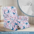 thumbnail image 3 of Yuyamidu Butterfly Reclining Chair Covers 4 Pieces Breathable Recliner Sofa Slipcovers with Pocket Easy to Install Lazy Boy Chair Cover for Pet Washable Furniture Protector, 3 of 8