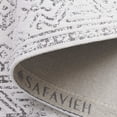 thumbnail image 5 of SAFAVIEH Classic Vintage Charlie Diamond Polyester Runner Rug, White/Grey, 2'3" x 8', 5 of 7