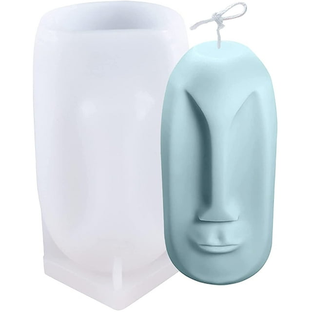 Abstract Face Candle Mold, Artistic Face Resin Mold, Silicone Mold for Resin Cas