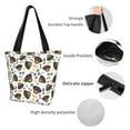 thumbnail image 5 of Vsdgher Rottweiler print Reusable Shopping Grocery Bags for Women Shopping with Pouch Foldable Pouch Lightweight Polyester Fabric, 5 of 6