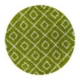 thumbnail image 3 of Unique Loom Trellis Shag Collection Area Rug - Ruth (6' Round Green/Ivory), 3 of 10