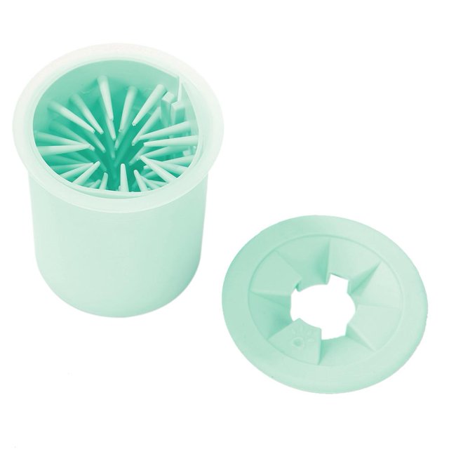 Limpiador de patas sucias para perros y gatos cubo para lavar pies de mascotas cachorros gatitos (verde) JShteea Libre de BPA