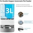 thumbnail image 3 of GHSDFBB Automatic Cat Food Dispenser,Double Hopper Automatic Cat Feeders with Freshness Preservation,Timed Cat Feeders for Dry Food,Cat Feeder 2.4G Wi-Fi Enabled App Control Stainless Steel Bowl, 3 of 7