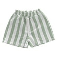 thumbnail image 6 of mgoYE Shorts for Boys 5-6 Years Cotton Stripe Elastics Waist Casual Summer Toddler Shorts Lightweight Green, 6 of 6