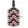 thumbnail image 6 of Square 2Pack PU Leather Tropical Black Floral Cruise Luggage Tag with Privacy Cover and Name ID Tag for Travel Handbags Backpacks Luggage Tags, 6 of 6