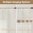 thumbnail image 2 of Chyhomenyc Cream Sheer Curtains 84 Inches Long 2 Panels Set, Light Filtering Solid Window Curtain Panels for Living Room, Rod Pocket Soft Voile Curtain Drapes for Bedroom，Each 42"Wx84"L, 2 of 8