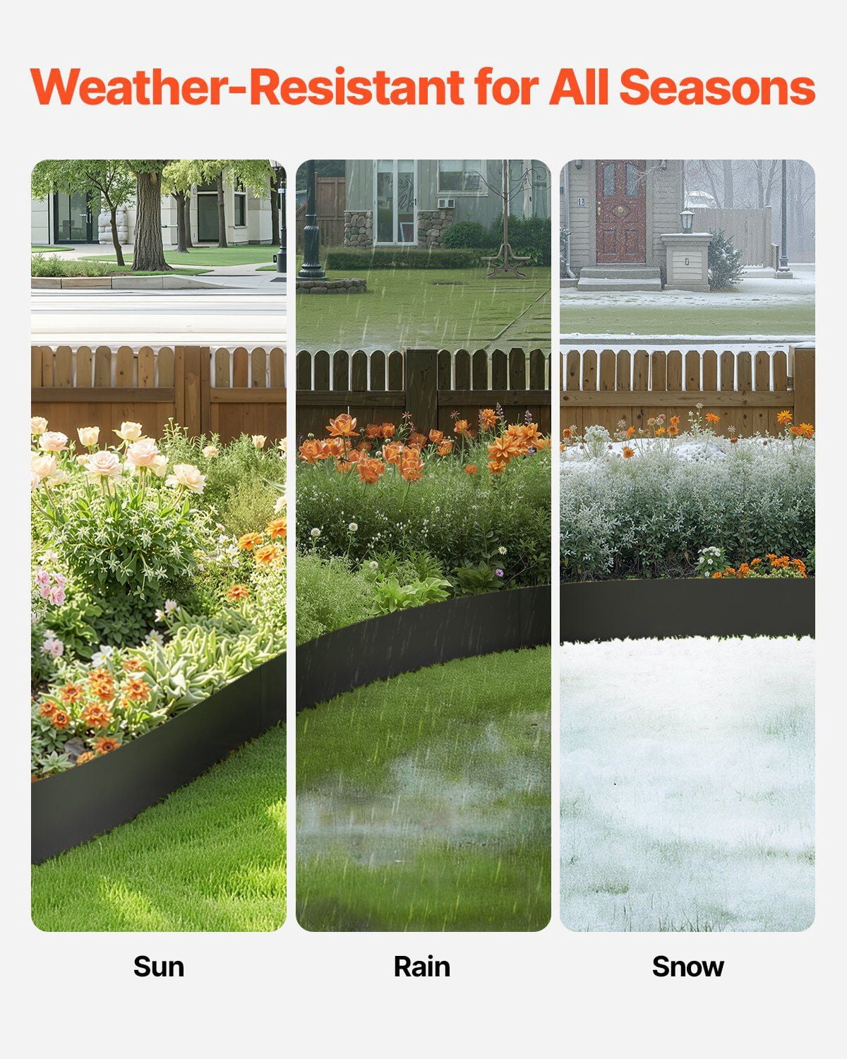 Steel Landscape Edging 4 Packs 40 x 12in Rust-Resistant Garden Edging Border