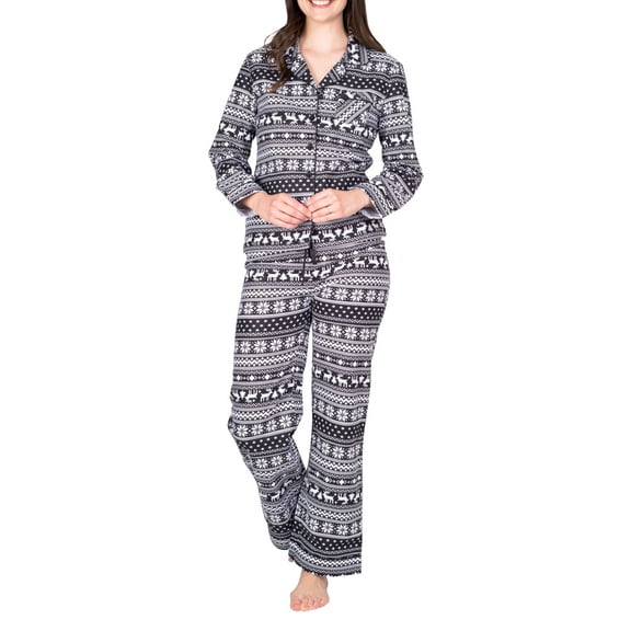 Blis Women's and Women's Plus Sleep Long Sleeve Pajama Pant Set