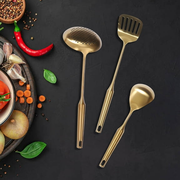 Kitchen Utensil Set Stainless Steel Kitchen Cooking Utensils Gadget Tools Gold