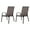 Brown 2Pack, variant on Outdoor Dining Chair Set of 4, All-Weather Patio Dining Chair with High Backrest and Metal Frame, Indoor Outdoor Chairs for Bistro, Deck, Backyard, Porch,Gray
