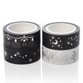 thumbnail image 1 of Coofit Craft Tape Glitter Cartoon 4 Rolls Moon Star Tree DIY Masking Tape Planner Tape, 1 of 10