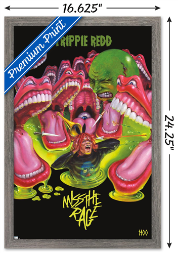 Trippie Redd - Miss the Rage Wall Poster, 14.725" x 22.375" Framed